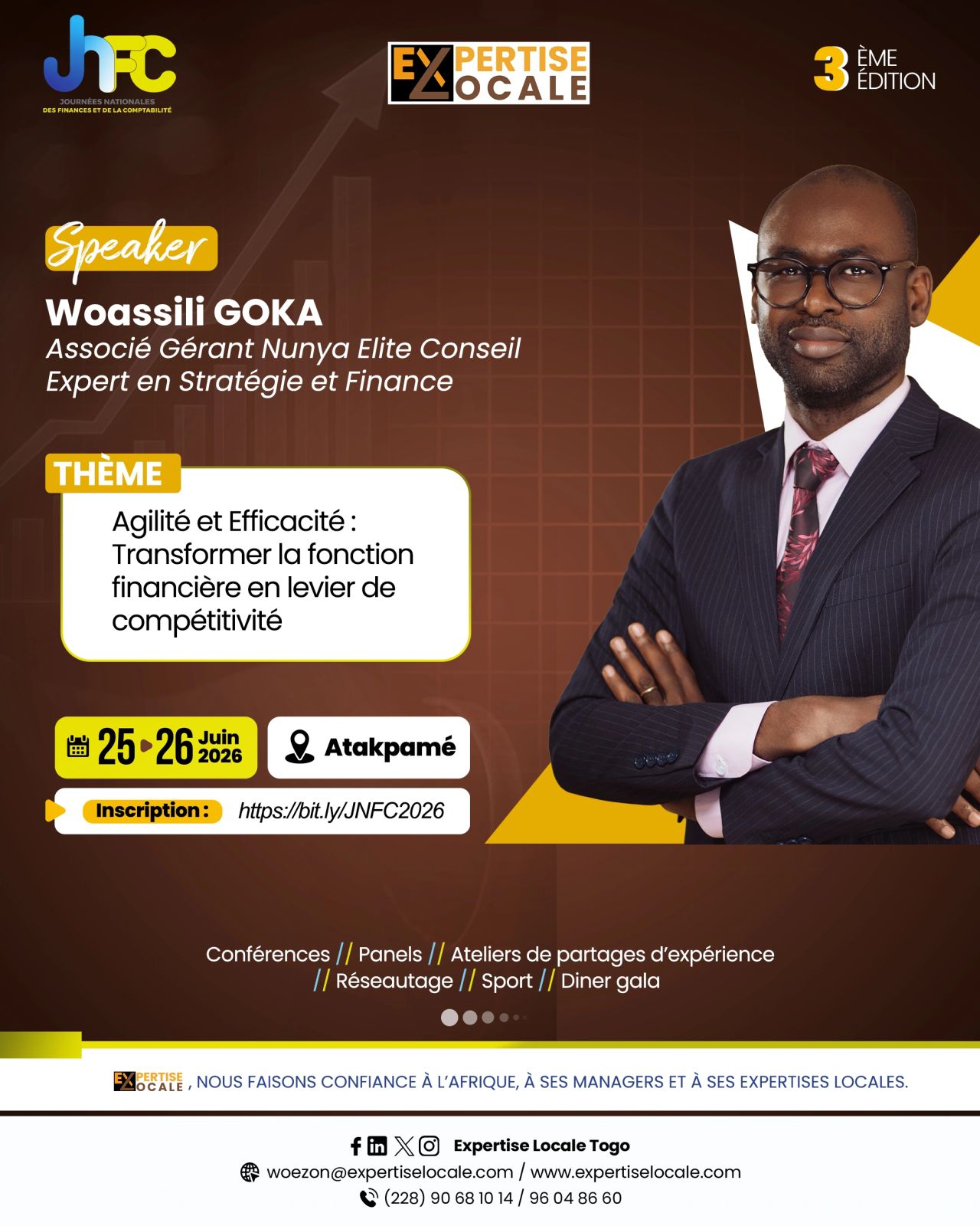 Journées Nationales de la Finance et du Capital Humain 2026 – Conférence avec Woas Goka